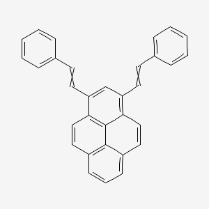molecular formula C32H22 B12632082 1,3-Bis(2-phenylethenyl)pyrene CAS No. 921599-37-3