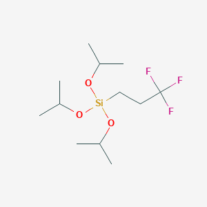 molecular formula C12H25F3O3Si B12632084 Tris[(propan-2-yl)oxy](3,3,3-trifluoropropyl)silane CAS No. 921605-20-1