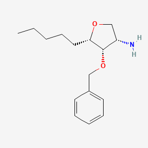 molecular formula C16H25NO2 B12632089 (3S,4S,5S)-4-(Benzyloxy)-5-pentyloxolan-3-amine CAS No. 920300-84-1