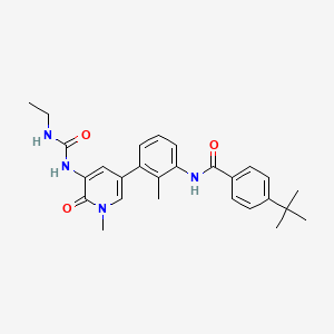 molecular formula C27H32N4O3 B12632112 Benzamide, 4-(1,1-dimethylethyl)-N-[3-[5-[[(ethylamino)carbonyl]amino]-1,6-dihydro-1-methyl-6-oxo-3-pyridinyl]-2-methylphenyl]- 