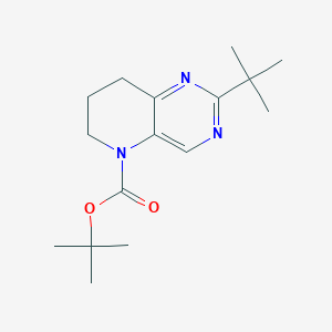 molecular formula C16H25N3O2 B12632143 tert-Butyl 2-(tert-butyl)-7,8-dihydropyrido[3,2-d]pyrimidine-5(6H)-carboxylate 