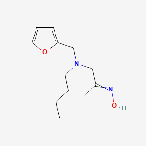 molecular formula C12H20N2O2 B12632159 N-(1-{Butyl[(furan-2-yl)methyl]amino}propan-2-ylidene)hydroxylamine CAS No. 918898-34-7