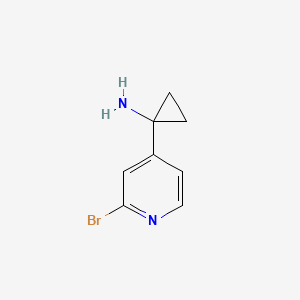 molecular formula C8H9BrN2 B12632161 1-(2-Bromopyridin-4-YL)cyclopropanamine 