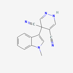 molecular formula C15H11N5 B12632173 4-(1-Methyl-1H-indol-3-yl)-1,4-dihydropyridazine-4,5-dicarbonitrile CAS No. 919785-65-2