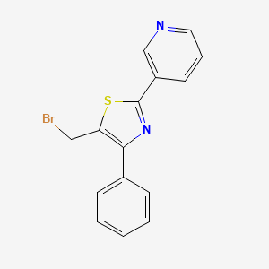 molecular formula C15H11BrN2S B12632219 5-Bromomethyl-4-phenyl-2-(3-pyridyl)thiazole 