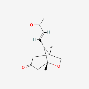 molecular formula C13H18O3 B1263222 (1S,8R)-1beta,5beta-Dimethyl-8-(3-oxo-1-butenyl)-6-oxabicyclo[3.2.1]octane-3-one 