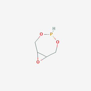 molecular formula C4H7O3P B12632239 3,5,8-Trioxa-4-phosphabicyclo[5.1.0]octane CAS No. 941571-22-8