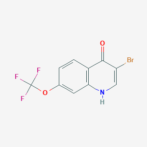 molecular formula C10H5BrF3NO2 B12632272 3-Bromo-4-hydroxy-7-trifluoromethoxyquinoline CAS No. 1065087-90-2
