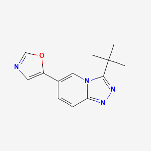 molecular formula C13H14N4O B12632280 3-tert-Butyl-6-(1,3-oxazol-5-yl)[1,2,4]triazolo[4,3-a]pyridine CAS No. 959977-73-2