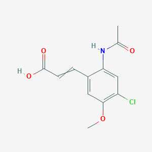 molecular formula C12H12ClNO4 B12632283 3-(2-Acetamido-4-chloro-5-methoxyphenyl)prop-2-enoic acid CAS No. 921208-21-1