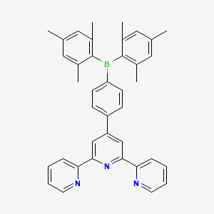 molecular formula C39H36BN3 B12632287 [4-(2,6-dipyridin-2-ylpyridin-4-yl)phenyl]-bis(2,4,6-trimethylphenyl)borane CAS No. 919990-72-0