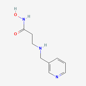 molecular formula C9H13N3O2 B12632338 N-Hydroxy-N~3~-[(pyridin-3-yl)methyl]-beta-alaninamide CAS No. 919997-08-3