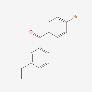 molecular formula C15H11BrO B12632382 (4-Bromophenyl)(3-ethenylphenyl)methanone CAS No. 918825-52-2