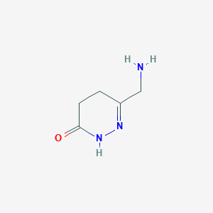 molecular formula C5H9N3O B12632386 6-(Aminomethyl)-4,5-dihydropyridazin-3(2H)-one CAS No. 920285-96-7