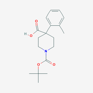 molecular formula C18H25NO4 B12632409 1-(Tert-butoxycarbonyl)-4-(o-tolyl)piperidine-4-carboxylic acid 