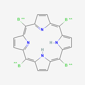 molecular formula C20H10B4N4 B1263242 5,10,15,20-Tetraborylporphyrin 
