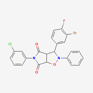 molecular formula C23H15BrClFN2O3 B12632428 3-(3-bromo-4-fluorophenyl)-5-(3-chlorophenyl)-2-phenyldihydro-2H-pyrrolo[3,4-d][1,2]oxazole-4,6(3H,5H)-dione 