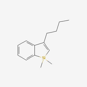 molecular formula C14H20Si B12632494 3-Butyl-1,1-dimethyl-1H-1-benzosilole CAS No. 934563-21-0