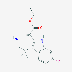 molecular formula C18H21FN2O2 B12632552 Azepino[4,5-b]indole-5-carboxylic acid, 8-fluoro-1,2,3,6-tetrahydro-1,1-dimethyl-, 1-methylethyl ester 