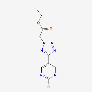 molecular formula C9H9ClN6O2 B12632570 Ethyl [5-(2-chloropyrimidin-5-yl)-2H-tetrazol-2-yl]acetate 