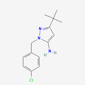 molecular formula C14H18ClN3 B12632589 5-Amino-3-t-butyl-1-(4-chlorobenzyl)pyrazole 