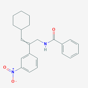 molecular formula C22H24N2O3 B12632603 N-[3-Cyclohexyl-2-(3-nitrophenyl)prop-2-en-1-yl]benzamide CAS No. 919349-83-0