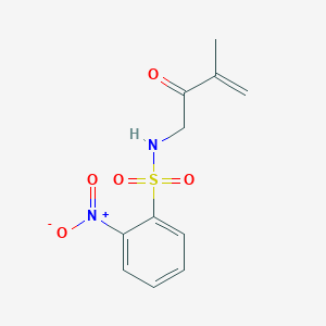 molecular formula C11H12N2O5S B12632614 N-(3-Methyl-2-oxobut-3-en-1-yl)-2-nitrobenzene-1-sulfonamide CAS No. 921617-21-2