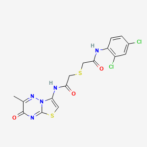 molecular formula C16H13Cl2N5O3S2 B12632616 C16H13Cl2N5O3S2 