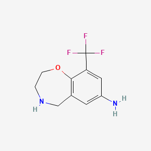 molecular formula C10H11F3N2O B12632628 9-(Trifluoromethyl)-2,3,4,5-tetrahydro-1,4-benzoxazepin-7-amine CAS No. 918900-52-4