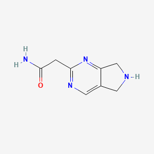 molecular formula C8H10N4O B12632679 2-(6,7-dihydro-5H-pyrrolo[3,4-d]pyrimidin-2-yl)acetamide 