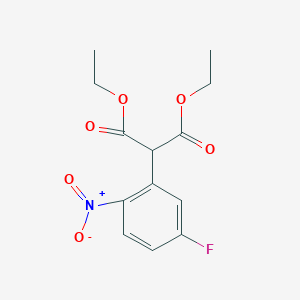 molecular formula C13H14FNO6 B12632686 Diethyl 2-(5-fluoro-2-nitrophenyl)malonate 