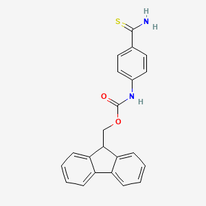 molecular formula C22H18N2O2S B12632708 4-(Fmoc-amino)thiobenzamide 