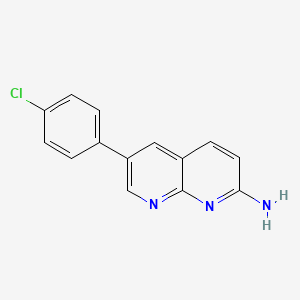 molecular formula C14H10ClN3 B12632728 6-(4-Chlorophenyl)-1,8-naphthyridin-2-amine 