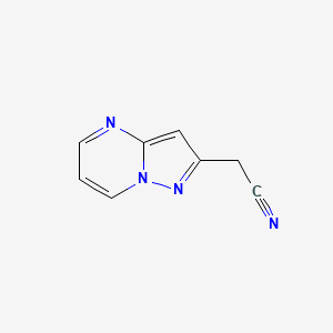 molecular formula C8H6N4 B12632774 2-(Pyrazolo[1,5-A]pyrimidin-2-YL)acetonitrile CAS No. 1159982-89-4