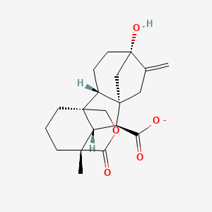 molecular formula C20H25O5- B1263278 gibberellin A44(1-) 