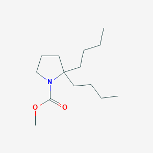 molecular formula C14H27NO2 B12632790 Methyl 2,2-dibutylpyrrolidine-1-carboxylate CAS No. 919286-37-6