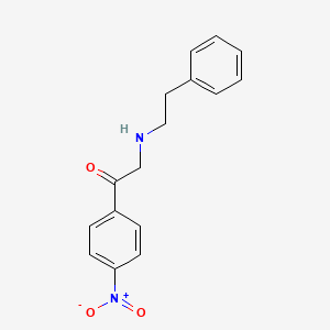 molecular formula C16H16N2O3 B12632811 1-(4-Nitrophenyl)-2-[(2-phenylethyl)amino]ethan-1-one CAS No. 920804-24-6