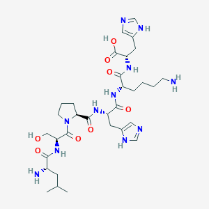 molecular formula C32H51N11O8 B12632828 L-Leucyl-L-seryl-L-prolyl-L-histidyl-L-lysyl-L-histidine CAS No. 920011-44-5