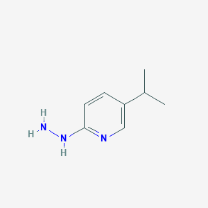 molecular formula C8H13N3 B12632850 2-Hydrazinyl-5-isopropylpyridine 