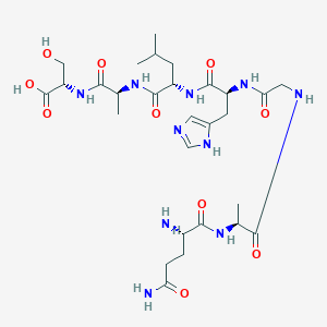 molecular formula C28H46N10O10 B12632860 L-Glutaminyl-L-alanylglycyl-L-histidyl-L-leucyl-L-alanyl-L-serine CAS No. 921193-23-9