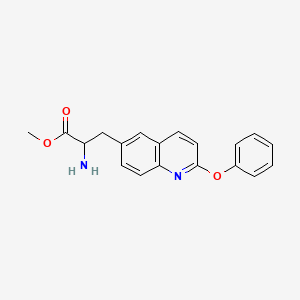 molecular formula C19H18N2O3 B1263287 Methyl 3-(2-phenoxy-6-quinolyl)alaninate 