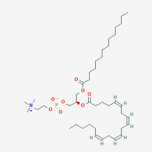 molecular formula C42H76NO8P B1263289 [(2R)-2-[(5Z,8Z,11Z,14Z)-icosa-5,8,11,14-tetraenoyl]oxy-3-tetradecanoyloxypropyl] 2-(trimethylazaniumyl)ethyl phosphate 