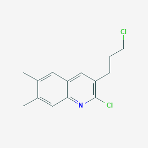 molecular formula C14H15Cl2N B12632937 2-Chloro-3-(3-chloropropyl)-6,7-dimethylquinoline CAS No. 948294-60-8