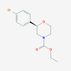 molecular formula C13H16BrNO3 B12632953 Ethyl (2r)-2-(4-bromophenyl)morpholine-4-carboxylate CAS No. 920802-74-0