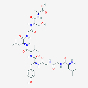 molecular formula C38H61N9O12 B12632960 L-Leucylglycylglycyl-L-tyrosyl-L-valyl-L-leucylglycyl-L-seryl-L-alanine CAS No. 921202-62-2