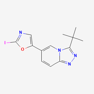 molecular formula C13H13IN4O B12632989 3-tert-Butyl-6-(2-iodo-1,3-oxazol-5-yl)[1,2,4]triazolo[4,3-a]pyridine CAS No. 959977-75-4