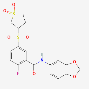 molecular formula C18H16FNO7S2 B12633004 C18H16Fno7S2 