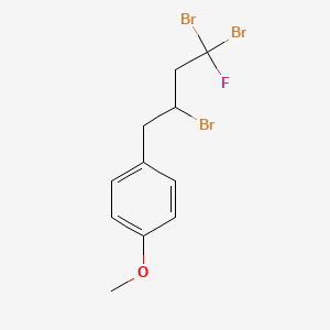 molecular formula C11H12Br3FO B12633071 1-Methoxy-4-(2,4,4-tribromo-4-fluorobutyl)benzene CAS No. 920264-98-8