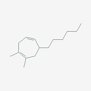 molecular formula C15H26 B12633075 6-Hexyl-1,2-dimethylcyclohepta-1,4-diene CAS No. 921819-70-7