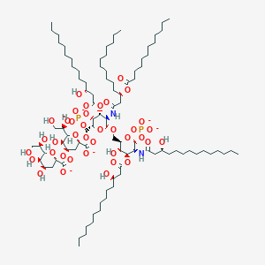 molecular formula C96H170N2O38P2-6 B1263308 (KDO)2-(lauroyl)-lipid IVA(6-) 